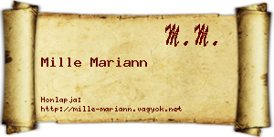Mille Mariann névjegykártya