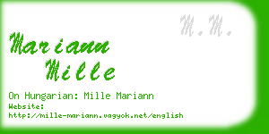 mariann mille business card